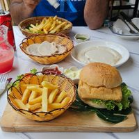 Tofu burger at Dow Vegan Restaurant in Koh Phi Phi