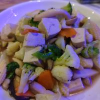 Fried veggies with tofu at Dow Vegan Restaurant in Koh Phi Phi