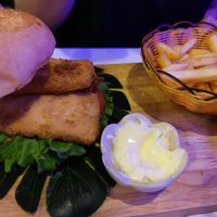 Tofu burger at Dow Vegan Restaurant in Koh Phi Phi