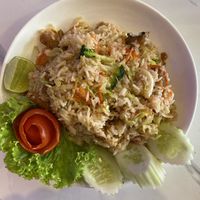Fried rice and “fish”   at Dow Vegan Restaurant in Koh Phi Phi