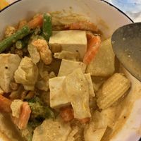 Tofu in massaman curry  at Dow Vegan Restaurant in Koh Phi Phi