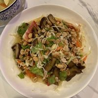 Thai salad with vegan duck  at Dow Vegan Restaurant in Koh Phi Phi