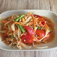 Papaya salad at Dow Vegan Restaurant in Koh Phi Phi