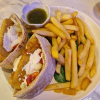 tofu schnitzel with fries at Dow Vegan Restaurant in Koh Phi Phi