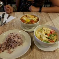 Tom Yam and Massaman Curry at Dow Vegan Restaurant in Koh Phi Phi