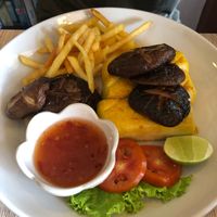 Tofu Steak with mushrooms  at Dow Vegan Restaurant in Koh Phi Phi