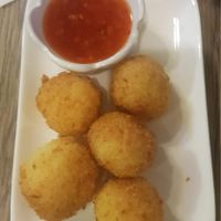 Fried potato balls  at Dow Vegan Restaurant in Koh Phi Phi