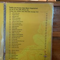 Fake meat options on phi phi  at Dow Vegan Restaurant in Koh Phi Phi