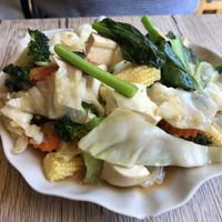 Fried veggies with tofu  at Dow Vegan Restaurant in Koh Phi Phi