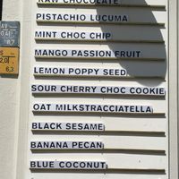 Selection choices   at Tribeca Ice Cream in Berlin