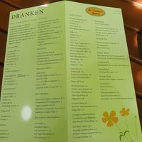 Menukaart at De Zeeuwse Hemel in Zierikzee