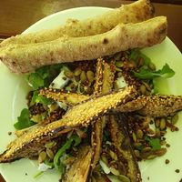 Salade gegrilde aubergine at De Zeeuwse Hemel in Zierikzee