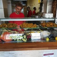 Preparing our food with a smile! at Kabibi in Karlsruhe