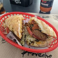 Choripán at Pizzeria La Faina in Malaga