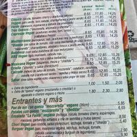 Carta  at Pizzeria La Faina in Malaga