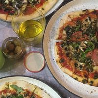Delicious vegan pizzas  at Pizzeria La Faina in Malaga