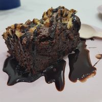 Best vegan brownie in Spain at Pizzeria La Faina in Malaga