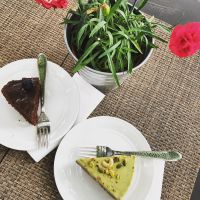 Always at least 1 vegan cake on offer  at Cafe 7 Bar in Cesis