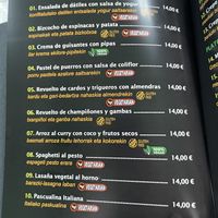 Menú  at El Pastor del Gorbea in Berriz