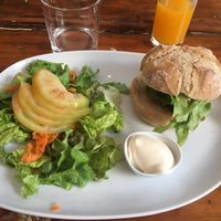 Popeye burger  at Mesa com Pão in Lisbon
