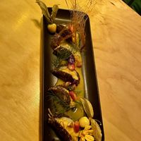 Mango ravioli (dessert)  at Chia Vegan Restaurant in Cusco