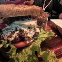 Quinoa Burger  at Chia Vegan Restaurant in Cusco