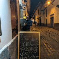 Polish is spoken here, in addition to English and Spanish! at Chia Vegan Restaurant in Cusco