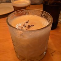 Vegan pisco sour - delicious! at Chia Vegan Restaurant in Cusco