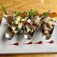 Hawaiian ceviche  at Chia Vegan Restaurant in Cusco