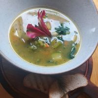 The soup at Chia Vegan Restaurant in Cusco