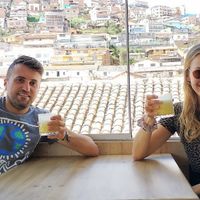 vegan maracuya sour at Chia Vegan Restaurant in Cusco