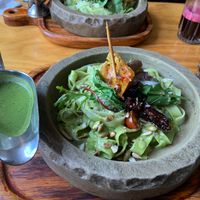 Main - pesto fettuccine   at Chia Vegan Restaurant in Cusco
