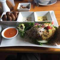 Quinoa burger  at Chia Vegan Restaurant in Cusco