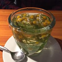 Real chamomile tea at Chia Vegan Restaurant in Cusco