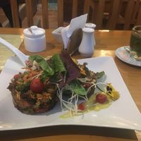 Amazing meal combining two half portions to sample. Delicious, great service and beautifully presented  at Chia Vegan Restaurant in Cusco