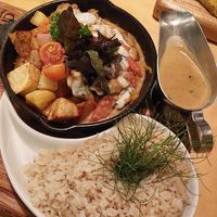 Salteado de seitan at Chia Vegan Restaurant in Cusco