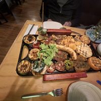 Vegan grill. There is salad and potatoes too off photo. at Chia Vegan Restaurant in Cusco