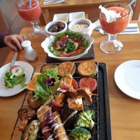 Chia vegan - 17  agosto 2018. Parrilla. at Chia Vegan Restaurant in Cusco