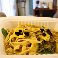 Best fettuccine in the world! at Chia Vegan Restaurant in Cusco