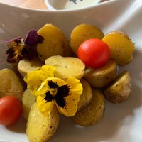 Potato sides at Chia Vegan Restaurant in Cusco