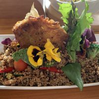 Quinoa dish at Chia Vegan Restaurant in Cusco