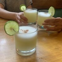 Vegan Pisco Sours  at Chia Vegan Restaurant in Cusco
