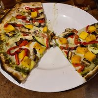 Woodfired vegan pizza at The Duke in Hobart