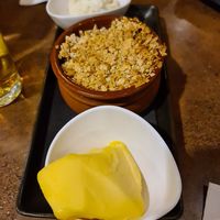 Apple and Rhubarb crumble with sorbet for Vegan at The Duke in Hobart