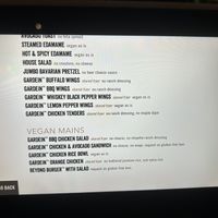 Menu continued   at Yard House in Roseville