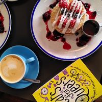 Vegan berry pancakes at The Koffee Pot in Manchester