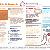 Menu at The Koffee Pot in Manchester