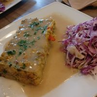 Millet loaf in horseradish sauce, delicious as always. at Wegemania in Kielce