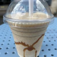 Biscoff oat milkshake   at The Origami Cafe & Gift Shop in Alnwick