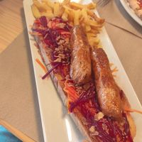 Salchichas de beyond at Cafe Del Fin in Toledo